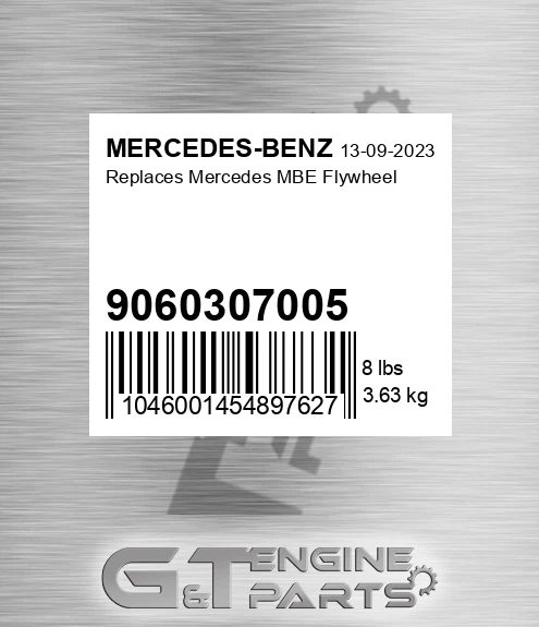 9060307005 Replaces Mercedes MBE Flywheel