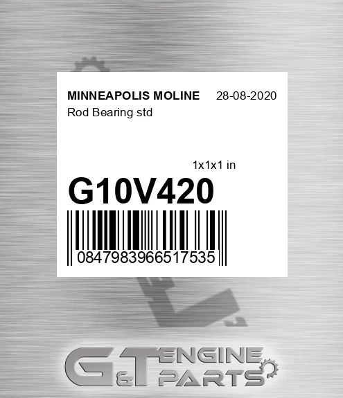 G10V420 Rod Bearing std