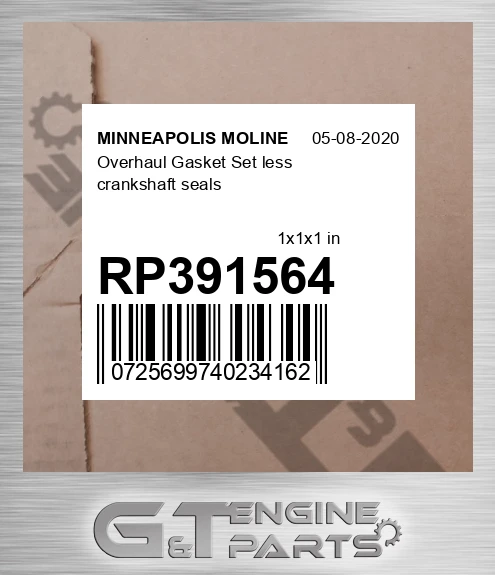 RP391564 Overhaul Gasket Set less crankshaft seals