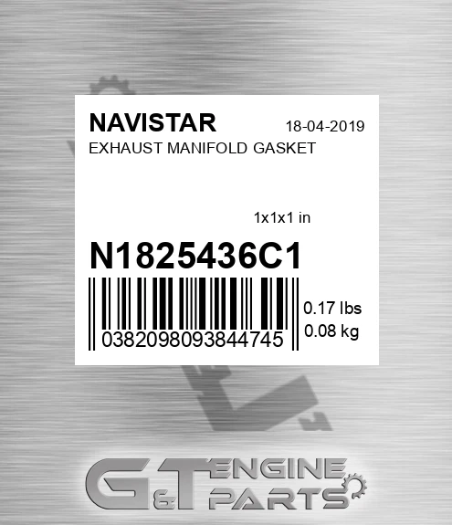 n1825436c1 EXHAUST MANIFOLD GASKET