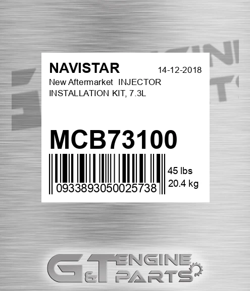 MCB73100 New Aftermarket INJECTOR INSTALLATION KIT, 7.3L