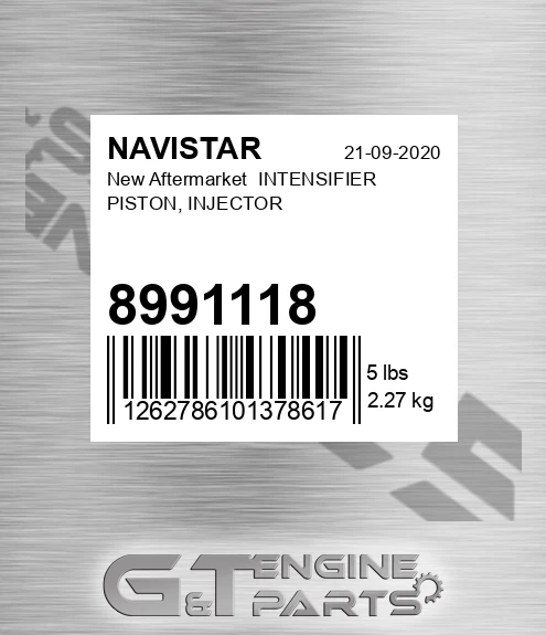 8991118 Piston - Intensifier