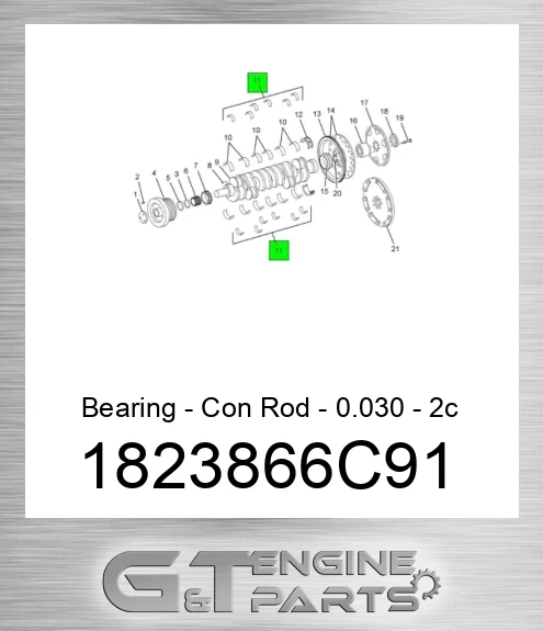 1823866C91 Bearing - Con Rod - 0.030 - 2c