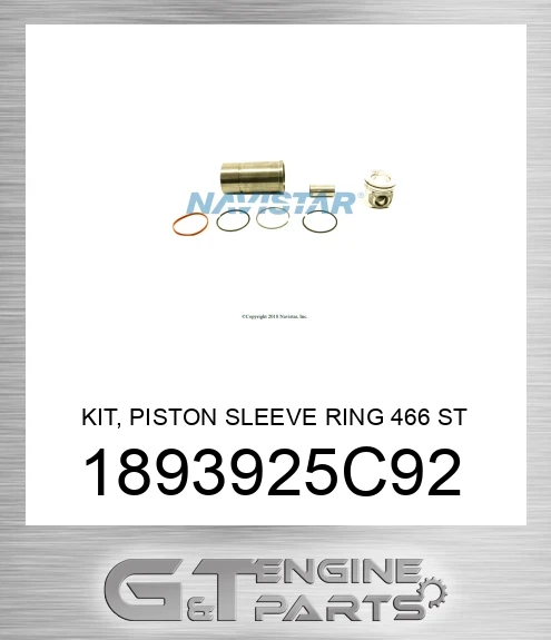 1893925C92 KIT, PISTON SLEEVE RING 466 ST