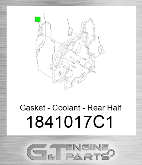 1841017C1 Gasket - Coolant - Rear Half