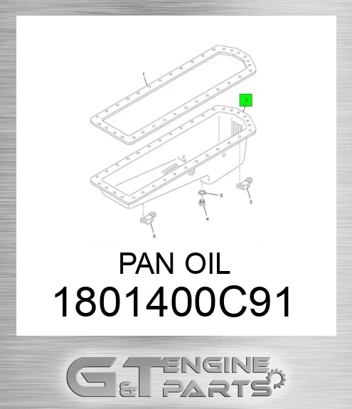 1801400C91 Oil Pan - DT466