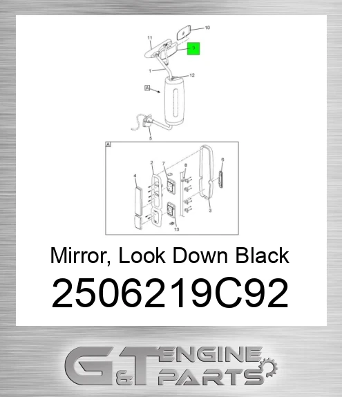 2506219C92 Mirror, Look Down Black made to fit NAVISTAR | Price