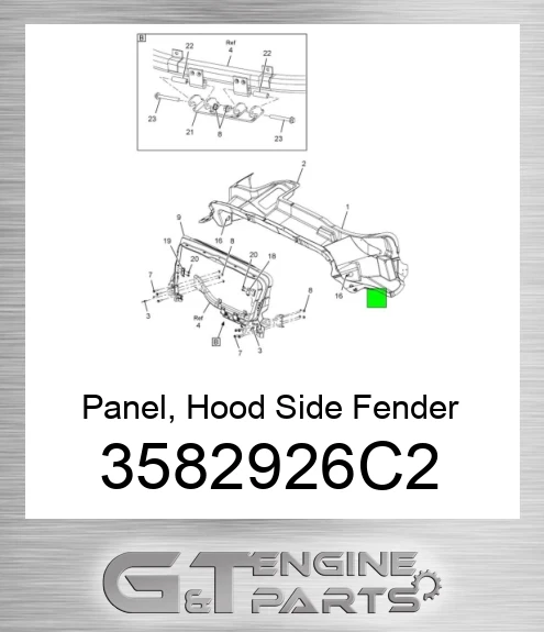 3582926C2 Panel, Hood Side Fender made to fit NAVISTAR | LTD