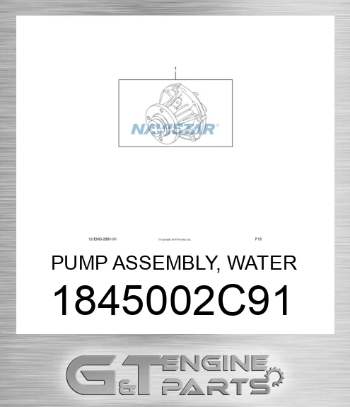 1845002C91 PUMP ASSEMBLY, WATER