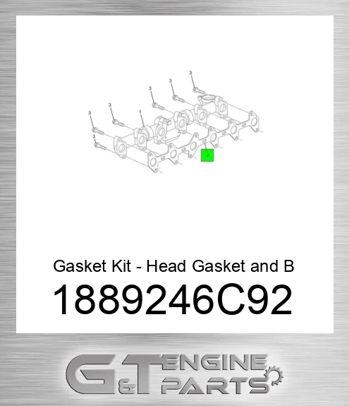 1889246C92 Gasket Kit - Head Gasket and B