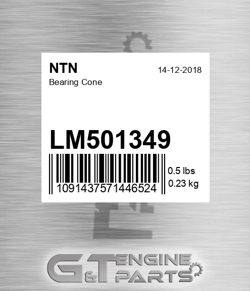 LM501349 Bearing Cone