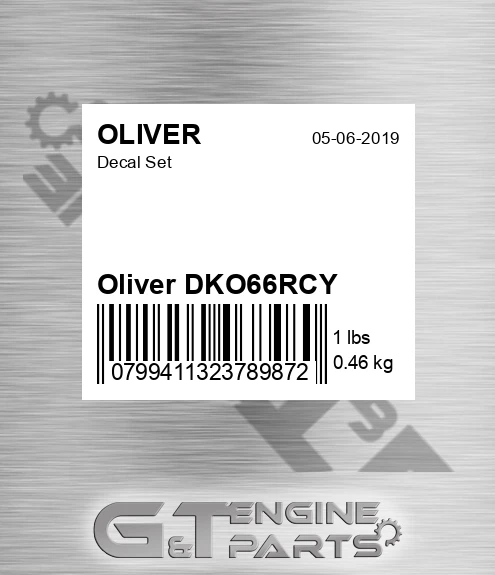Oliver DKO66RCY Decal Set