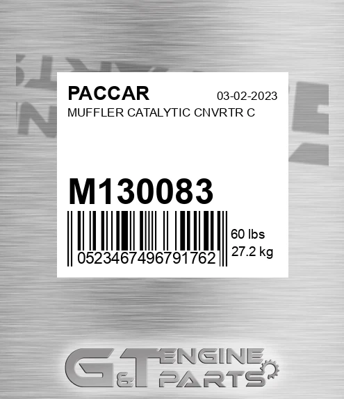 M130083 Muffler Catalytic Cnvrtr C