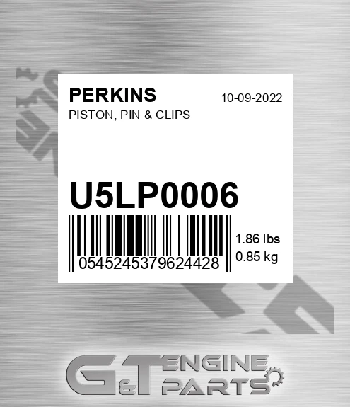 U5LP0006 PISTON, PIN & CLIPS