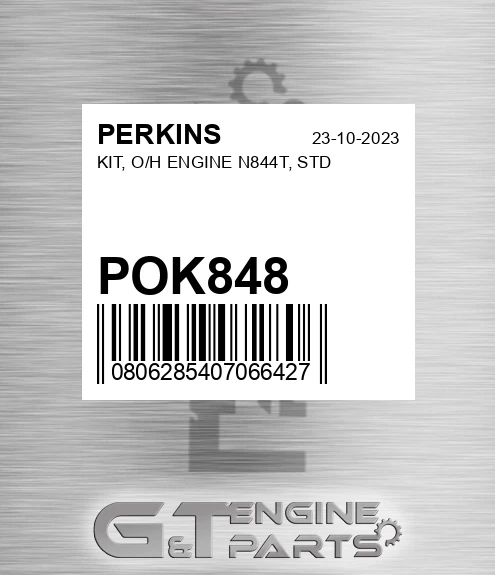 POK848 KIT, O/H ENGINE N844T, STD