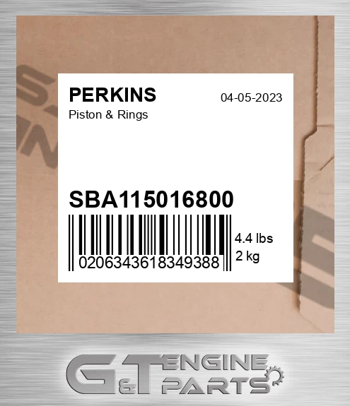 SBA115016800 Piston & Rings