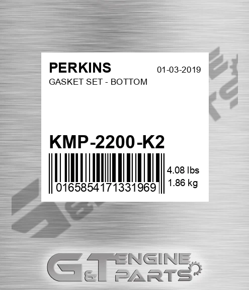 KMP-2200-K2 GASKET SET - BOTTOM