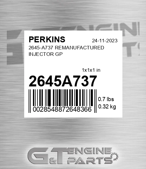2645A737 2645-A737 REMANUFACTURED INJECTOR GP