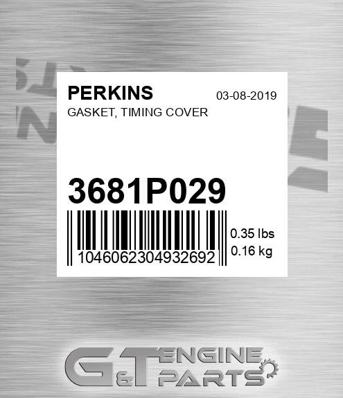 3681P029 GASKET, TIMING COVER