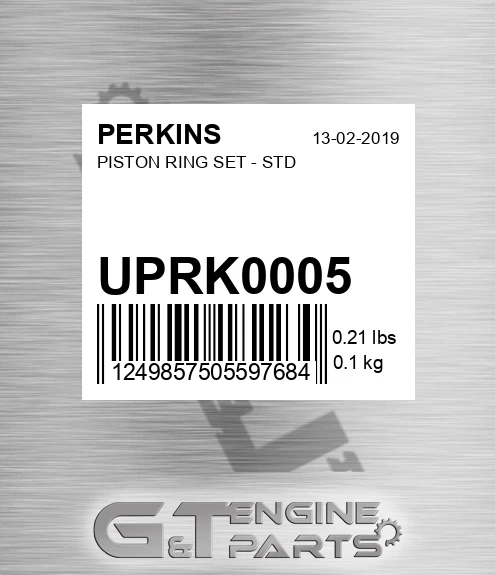 UPRK0005 PISTON RING SET - STD