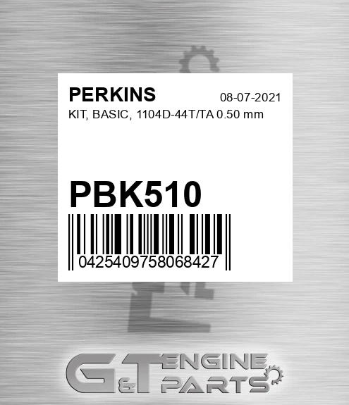 PBK510 KIT, BASIC, 1104D-44T/TA 0.50 mm