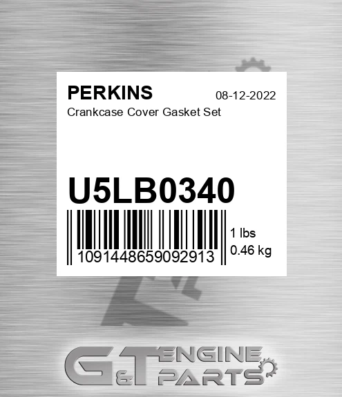 U5LB0340 Crankcase Cover Gasket Set