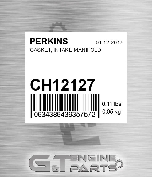 CH12127 GASKET, INTAKE MANIFOLD
