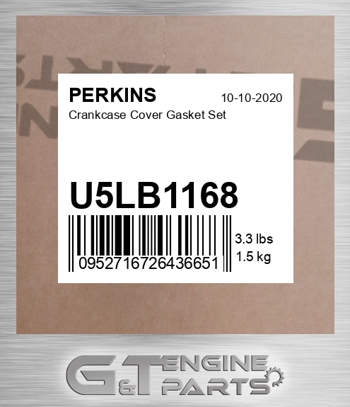 U5LB1168 Crankcase Cover Gasket Set
