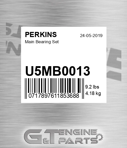 U5MB0013 Main Bearing Set