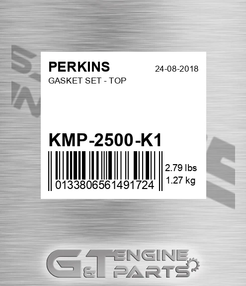 KMP-2500-K1 GASKET SET - TOP