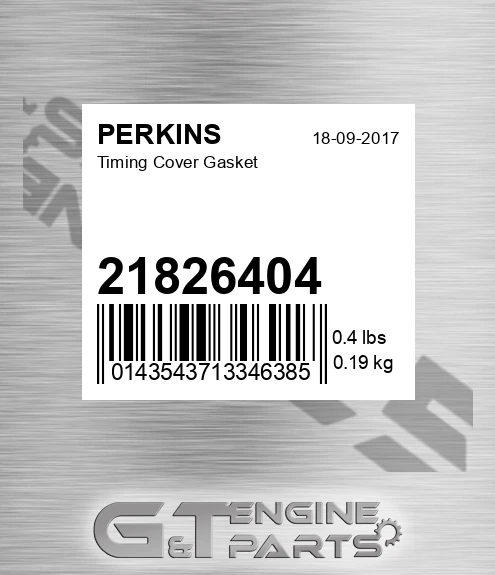 21826404 Timing Cover Gasket