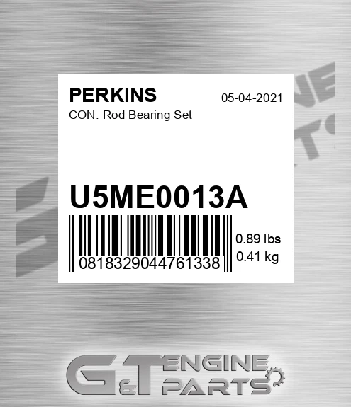 U5ME0013A CON. Rod Bearing Set 0,25 MM.
