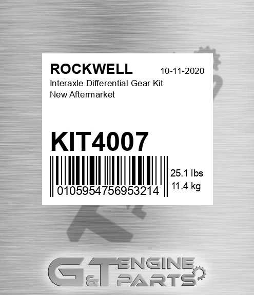 KIT4007 Interaxle Differential Gear Kit New Aftermarket