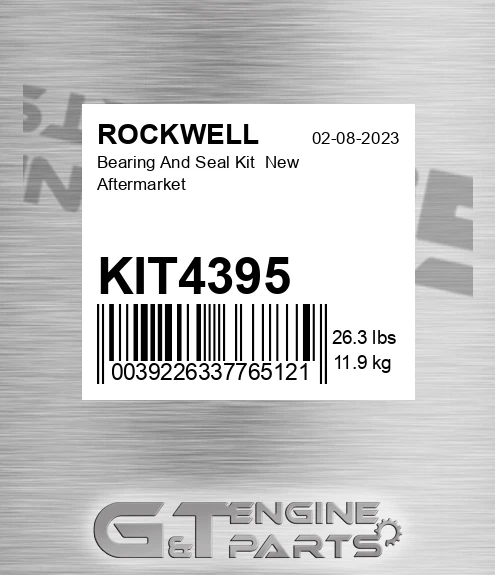 KIT4395 Bearing And Seal Kit New Aftermarket