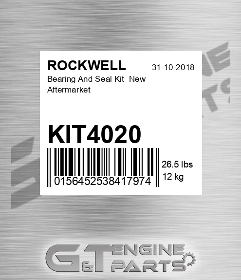 KIT4020 Bearing And Seal Kit New Aftermarket
