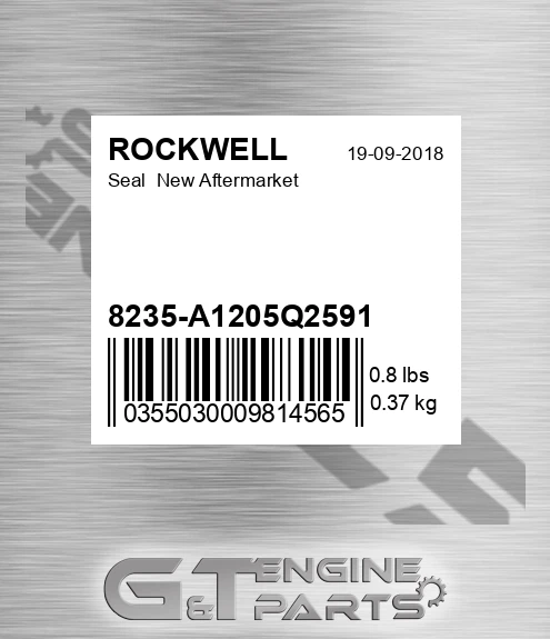 8235-A1205Q2591 Seal New Aftermarket