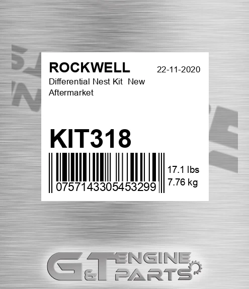KIT318 Differential Nest Kit New Aftermarket
