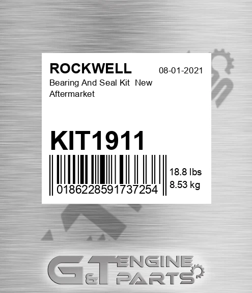 KIT1911 Bearing And Seal Kit New Aftermarket