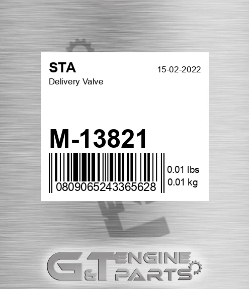 M-13821 Delivery Valve