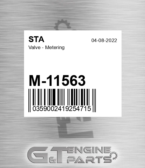 M-11563 Valve - Metering