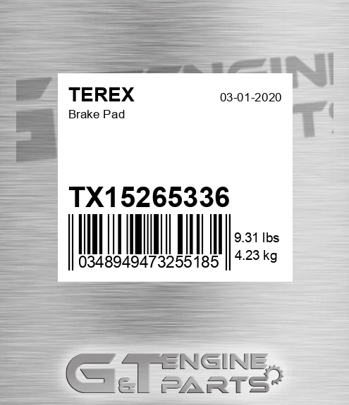 TX15265336 Brake Pad