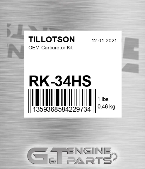 RK-34HS OEM Carburetor Kit