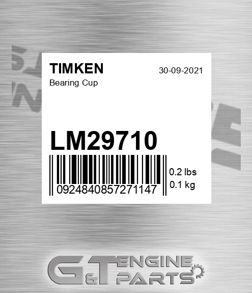 LM29710 Bearing Cup