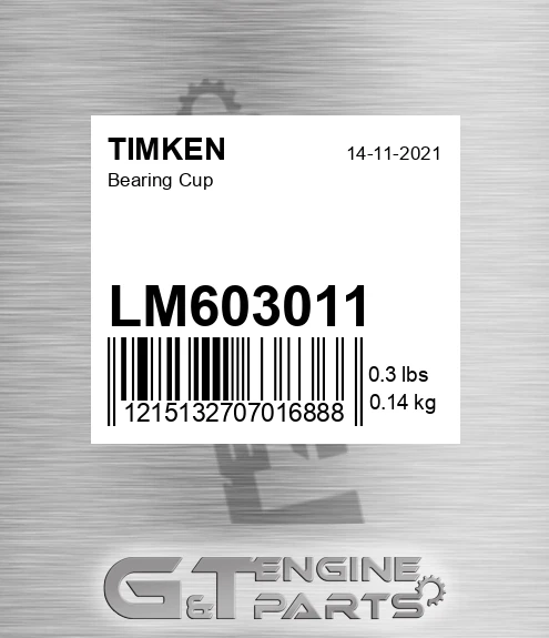 LM603011 Bearing Cup