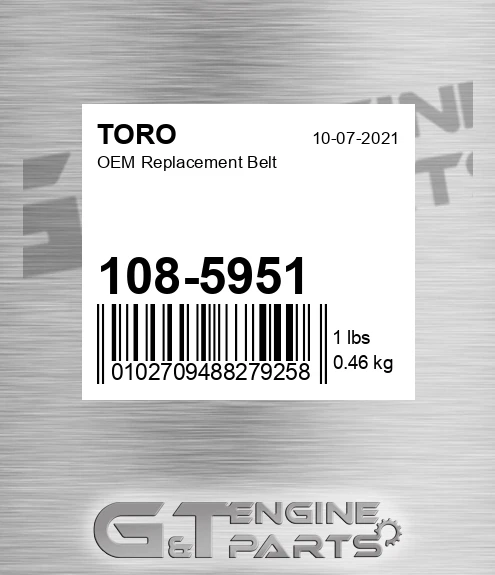 108-5951 OEM Replacement Belt