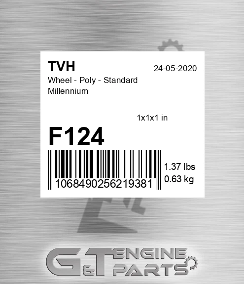 F124 Wheel - Poly - Standard Millennium