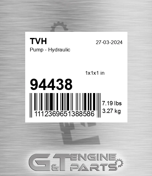 94438 Pump - Hydraulic