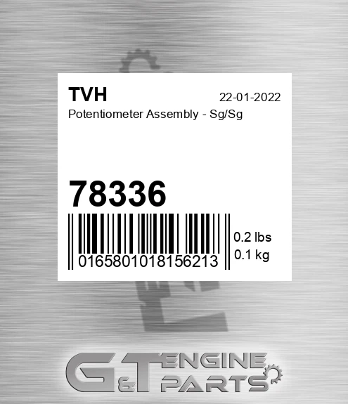 78336 Potentiometer Assembly - Sg/Sg