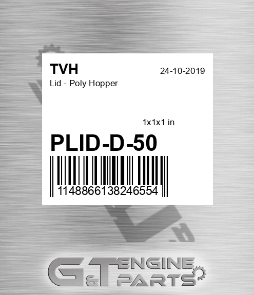 PLID-D-50 Lid - Poly Hopper
