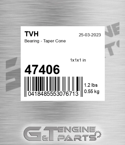 47406 Bearing - Taper Cone